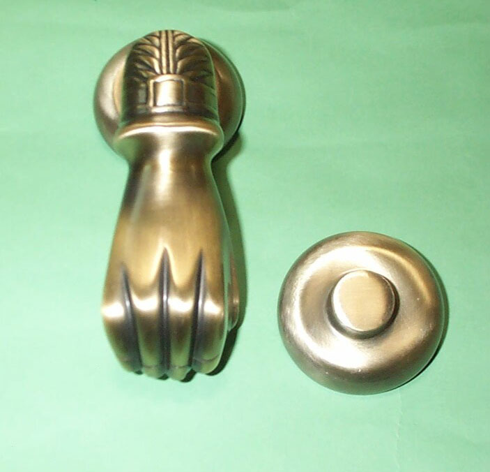 Hand Shape Door Knockers (Solid Brass)